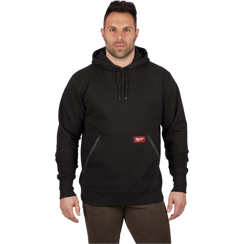 Heavy-Duty Pullover Hoodie, Men's, Small, Black Planification Entrepots Molloy