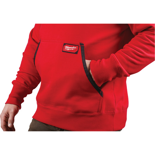 Heavy-Duty Pullover Hoodie, Men's, Small, Red Planification Entrepots Molloy