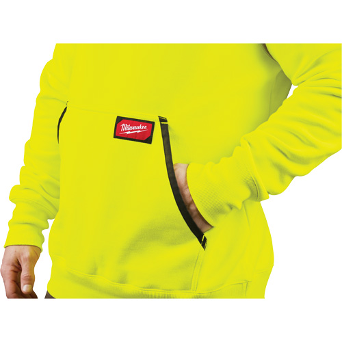 Heavy-Duty High Visibility Pullover Hoodie, Men's, Small, High Visibility Yellow Planification Entrepots Molloy