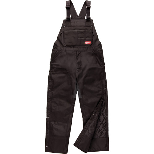 GridIron Regular Length Zip-To-Thigh Bib Overall, Men's, Large, Black Planification Entrepots Molloy