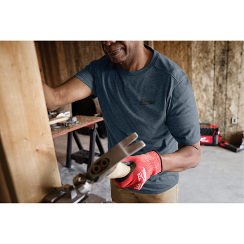 T-shirt de travail hybride, Hommes, Petit, Bleu Planification Entrepots Molloy