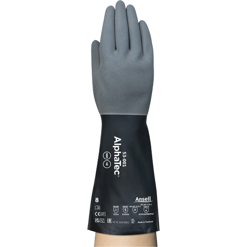Gants r&eacute;sistants aux produits chimiques AlphaTec, Taille 7, 13" lo, N&eacute;opr&egrave;ne/Nitrile, Doublure en Nylon, 17 mils Planification Entrepots Molloy
