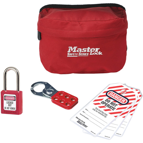 Trousse de cadenassage personnalis&eacute;e avec cadenas en thermoplastique Zenex, 6 composants compris Planification Entrepots Molloy