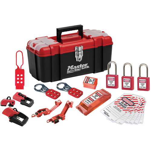 Trousse de cadenassage avec serrures en thermoplastique Zenex, Ensemble &eacute;lectrique, 20 composants compris Planification Entrepots Molloy