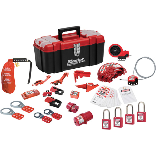 Premier Lockout Kit with Zenex Thermoplastic Locks, Electrical/Valve Kit, 27 Components Planification Entrepots Molloy