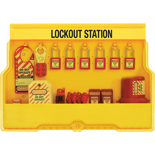 Station de cadenassage dappareils &eacute;lectriques de qualit&eacute; sup&eacute;rieure, Cadenas Thermoplastique, Capacit&eacute; de 16, Cadenas Compris Planification Entrepots Molloy