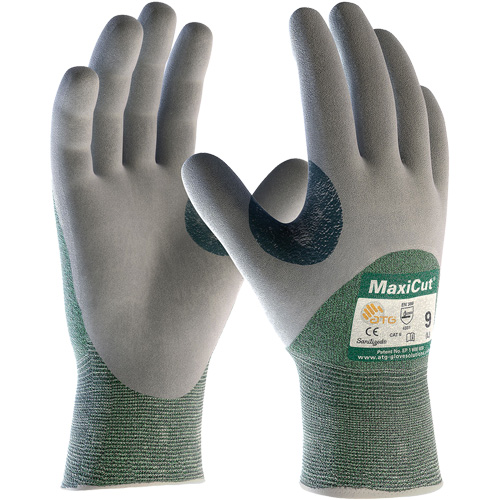 ATG MaxiCut&reg; Engineered Yarn Cut Resistant Gloves, Size Large, 15 Gauge, Nitrile Coated, Engineered Yarn Shell, ASTM ANSI Level A2/EN 388 Level 3/EN 388 Level B Planification Entrepots Molloy