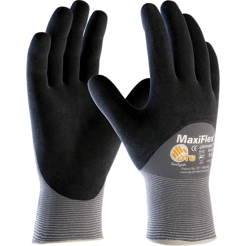 ATG MaxiFlex&reg; Ultimate Touchscreen Compatible Gloves, Large, Nitrile Coating, 15 Gauge, Nylon/Elastane Shell Planification Entrepots Molloy