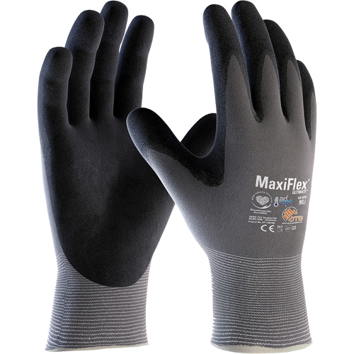Gants compatibles avec les &eacute;crans tactiles ATG MaxiFlex Ultimate AD-APT, T-petit, R&ecirc;vetement Nitrile, Calibre 15, Enveloppe en Nylon/&eacute;lasthanne Planification Entrepots Molloy