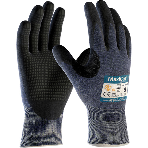ATG MaxiCut&reg; Ultra DT, Size Large, 15 Gauge, Nitrile Coated, Engineered Yarn Shell, ASTM ANSI Level A3/EN 388 Level 5/EN 388 Level C Planification Entrepots Molloy