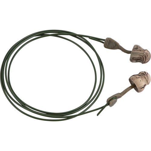 Bouchons d'oreilles en mousse camo sans roulement &agrave; tourner Glide, Vrac - Boîte, Avec cordon Planification Entrepots Molloy