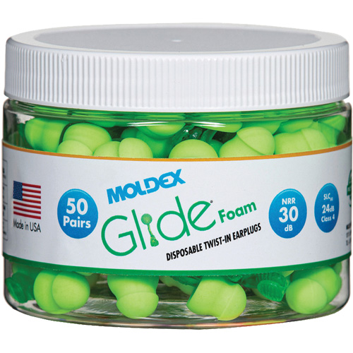 Bouchons d'oreilles en mousse Glide, Vrac - Contenant Planification Entrepots Molloy