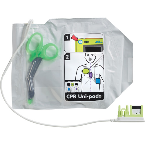 &eacute;lectrodes RCR pour adultes & enfants Uni-Padz, Zoll AED 3 Pour, Classe 4 Planification Entrepots Molloy