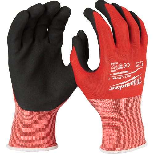 Gants r&eacute;sistant aux coupures, Taille Grand, Rev&ecirc;tement Nitrile, Enveloppe en Nylon/Lycra, ANSI/ISEA 105 niveau 1/EN 388 niveau 1 Planification Entrepots Molloy