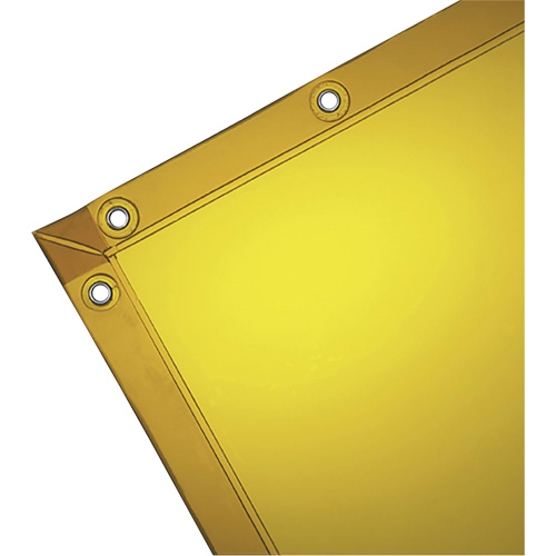 Welding Curtain, 72" x 72", High Transparency, Yellow Planification Entrepots Molloy