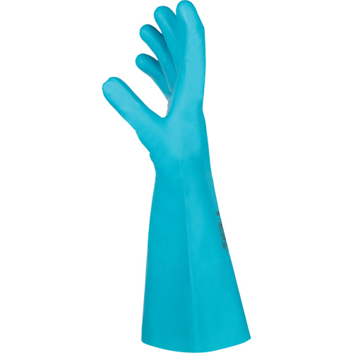 Flextril Chemical Gloves, Size 7, 12.5" L, Nitrile, Nylon Inner Lining Planification Entrepots Molloy