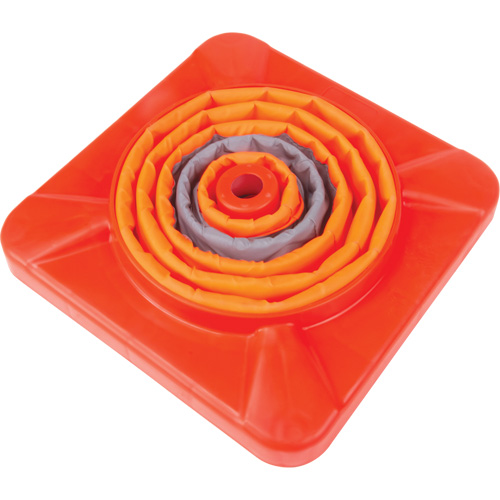 C&ocirc;ne de signalisation repliable, 18" h, Orange Planification Entrepots Molloy