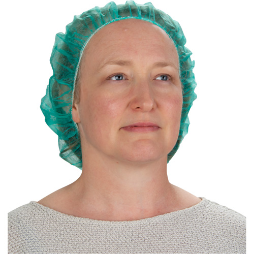 Bonnets bouffants, Polypropyl&egrave;ne, 21", Vert Planification Entrepots Molloy