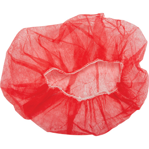 Bonnets bouffants, Polypropyl&egrave;ne, 21", Rouge Planification Entrepots Molloy
