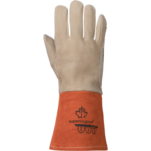 TIG Welding Gloves, Grain Deerskin, Size Medium Planification Entrepots Molloy
