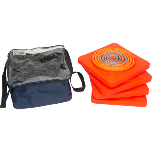 Collapsible Traffic Cone, 28" H, Orange Planification Entrepots Molloy