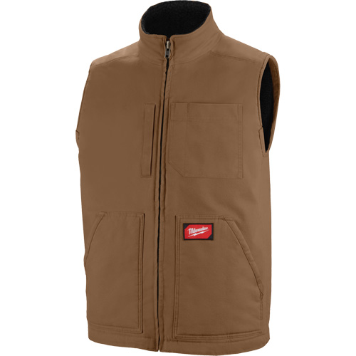 Heavy-Duty Sherpa-Lined Vest, Men's, Small, Brown Planification Entrepots Molloy
