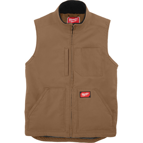 Heavy-Duty Sherpa-Lined Vest, Men's, Small, Brown Planification Entrepots Molloy