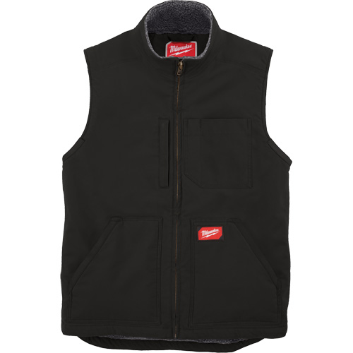 Heavy-Duty Sherpa-Lined Vest, Men's, Small, Black Planification Entrepots Molloy