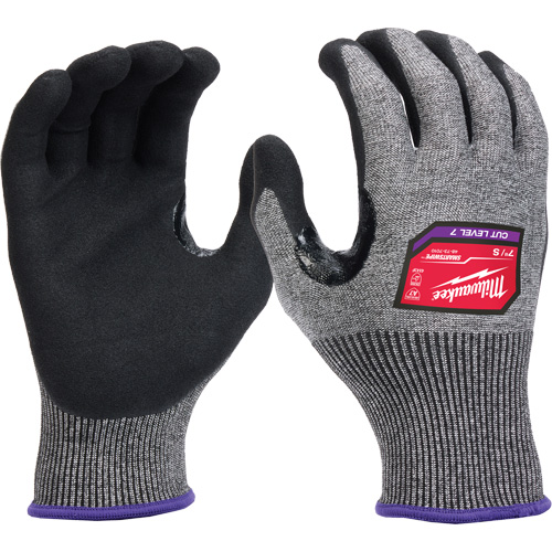 Gants enduits par trempage &agrave; dext&eacute;rit&eacute; &eacute;lev&eacute;e, Taille Petit, Calibre 18, Rev&ecirc;tement Nitrile, Enveloppe en Nylon/Poly&eacute;thyl&egrave;ne/Tungst&egrave;ne, ASTM ANSI niveau A7/EN 388 niveau 4 Planification Entrepots Molloy