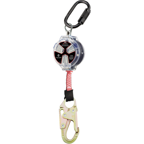 Cordage de s&eacute;curit&eacute; autor&eacute;tractable avec petit mousqueton Dynamic, 6', Polyester, Pivotant Planification Entrepots Molloy