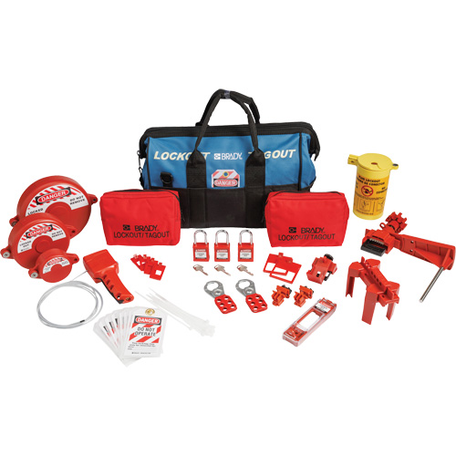 Lockout Tagout Kit with Nylon Safety Lockout Padlocks in Duffel Bag, Electrical/Valve Kit, 31 Components Planification Entrepots Molloy