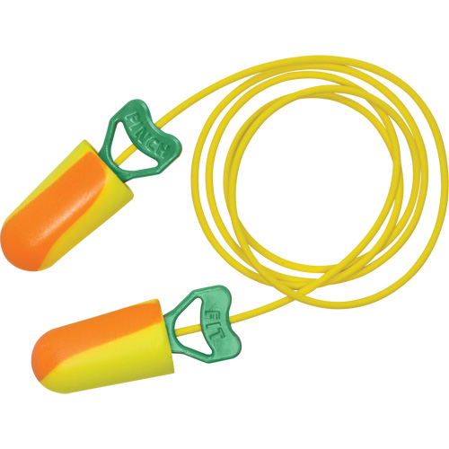 Bouchons d'oreilles biosourc&eacute;s PinchFit BioSoft, Vrac - Boîte, Avec cordon Planification Entrepots Molloy