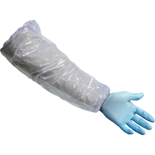 Sleeves, 16" long, Polyethylene, White Planification Entrepots Molloy