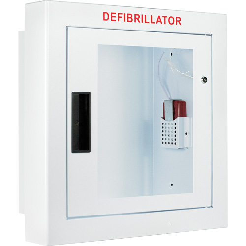 Semi-Recessed Large Cabinet with Alarm, Zoll AED Plus&reg;/Zoll AED 3/Cardio-Science/Physio-Control For, Non-Medical Planification Entrepots Molloy