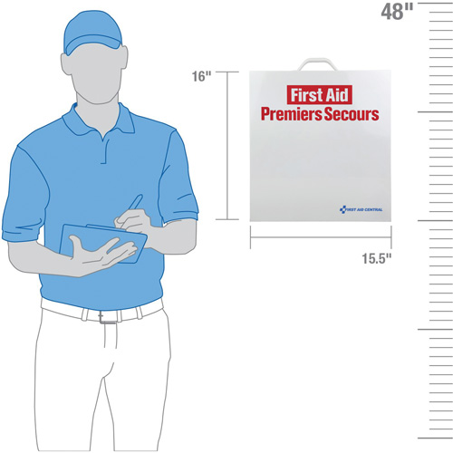 SmartCompliance&reg;  First Aid Cabinet, Meets CSA Z1220-17 Type 2 Low-Risk Environment, Medium (26-50 Workers) Planification Entrepots Molloy