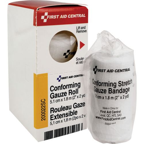 Recharge de bandage en gaze &eacute;tirable et conforme SmartCompliance, Rouleau, 6' lo x 2" la, St&eacute;rile, Dispositif m&eacute;dical Classe 1 Planification Entrepots Molloy