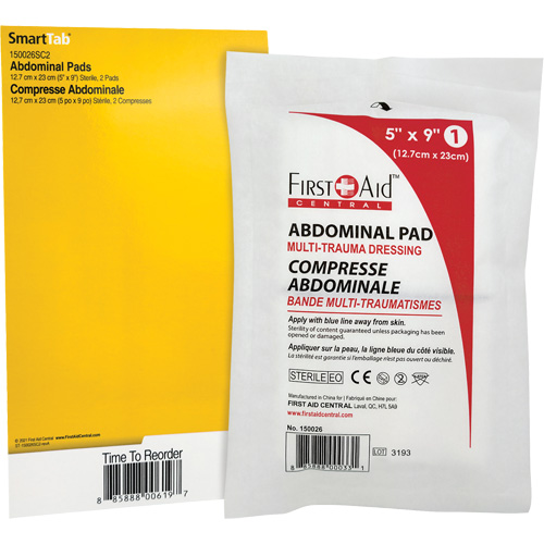 SmartCompliance&reg; Refill Abdominal Trauma Pads Planification Entrepots Molloy