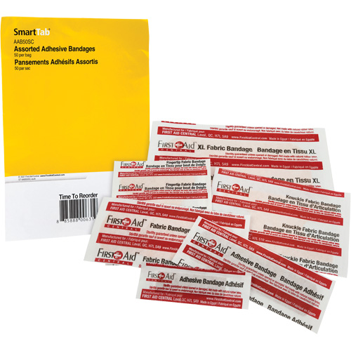 Recharge de bandages adh&eacute;sifs SmartCompliance, Assorti, Tissu/Plastique, Non st&eacute;rile Planification Entrepots Molloy