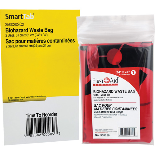 SmartCompliance&reg; Refill Waste Bags, Bio-Hazard, 24" L x 24" W Planification Entrepots Molloy