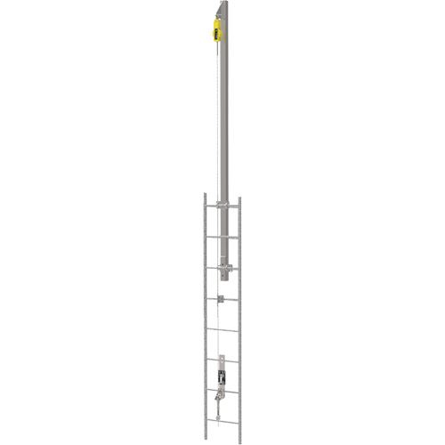 Latchways&reg; Vertical Ladder Lifeline with SRL Ladder Extension Post Kit, Stainless Steel Planification Entrepots Molloy