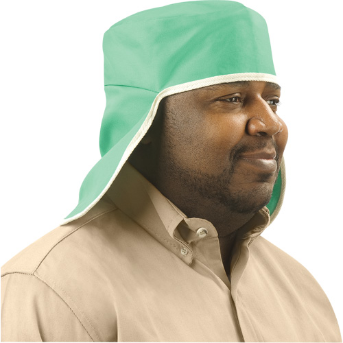 Chapeau avec couvre-nuque en coton ignifug&eacute; Weldlite, Taille unique, Vert Planification Entrepots Molloy