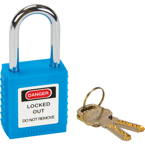 Safety Lock, Blue, Keyed Different, Thermoplastic, 1-1/2" Width Planification Entrepots Molloy