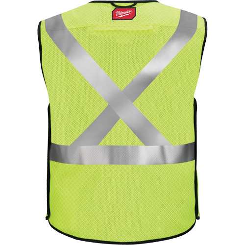 Gilet de s&eacute;curit&eacute; &agrave; maille d&eacute;tachable, Noir/Jaune lime haute visibilit&eacute;, 4T-Grand/5T-Grand Planification Entrepots Molloy