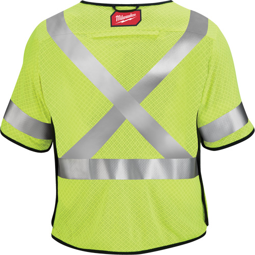 Gilet de s&eacute;curit&eacute; &agrave; maille d&eacute;tachable, Noir/Jaune lime haute visibilit&eacute;, 2T-Grand/3T-Grand Planification Entrepots Molloy