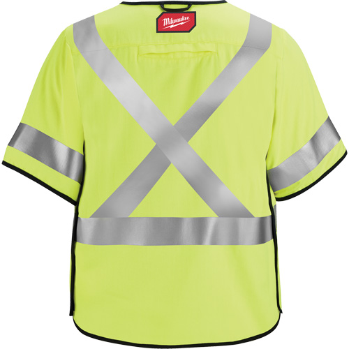 Gilet de s&eacute;curit&eacute; &agrave; maille d&eacute;tachable, Noir/Jaune lime haute visibilit&eacute;, 4T-Grand/5T-Grand Planification Entrepots Molloy