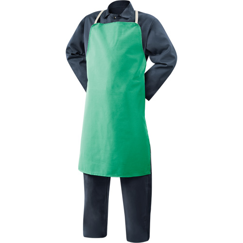 Tablier en coton ignifuge Weldlite, Salopette, 36" lo, Vert Planification Entrepots Molloy