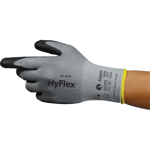 HyFlex&reg; 11-645 Cut-Resistant Gloves, Size 5, 13 Gauge, Polyurethane Coated, Intercept Shell, ASTM ANSI Level A4/EN 388 Level D Planification Entrepots Molloy