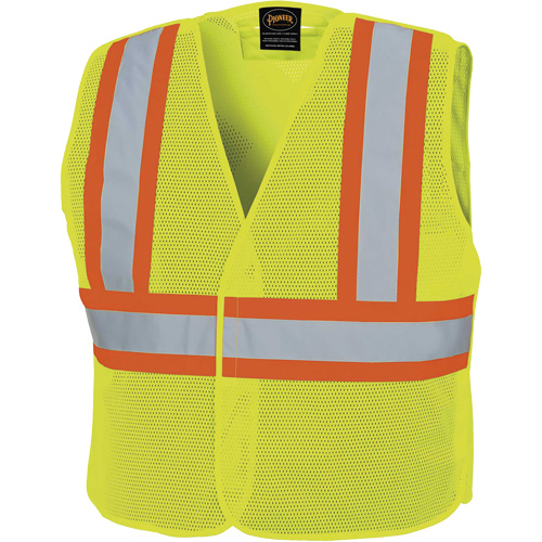 598P Veste de s&eacute;curit&eacute; &agrave; maille d&eacute;tachable, Jaune lime haute visibilit&eacute;, Moyen/Petit, Polyester Planification Entrepots Molloy