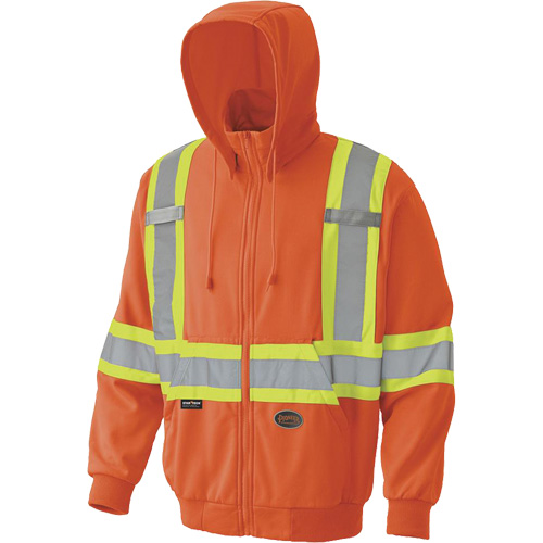 6940 Zip Style Hoodie, Small, High Visibility Orange Planification Entrepots Molloy
