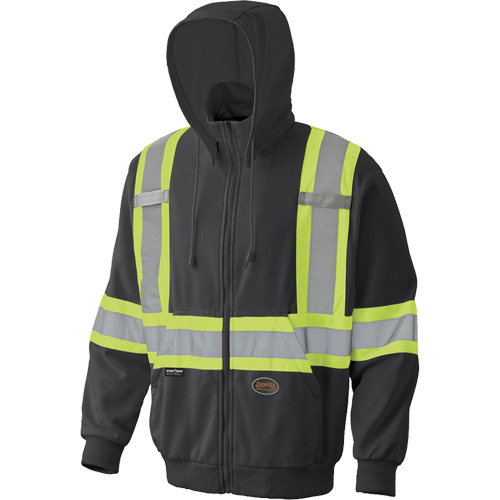 6942 Zip Style Hoodie, Small, Black Planification Entrepots Molloy